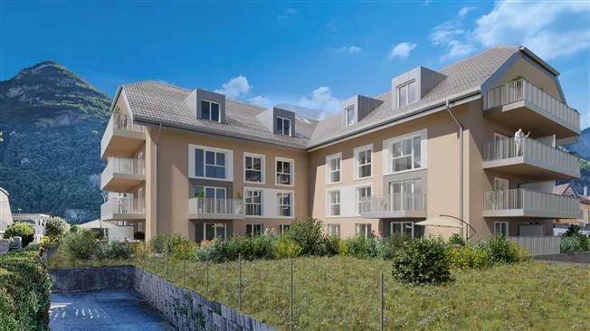 4.5 Zimmerwohnung mit Garten in einer neuen Residenz.