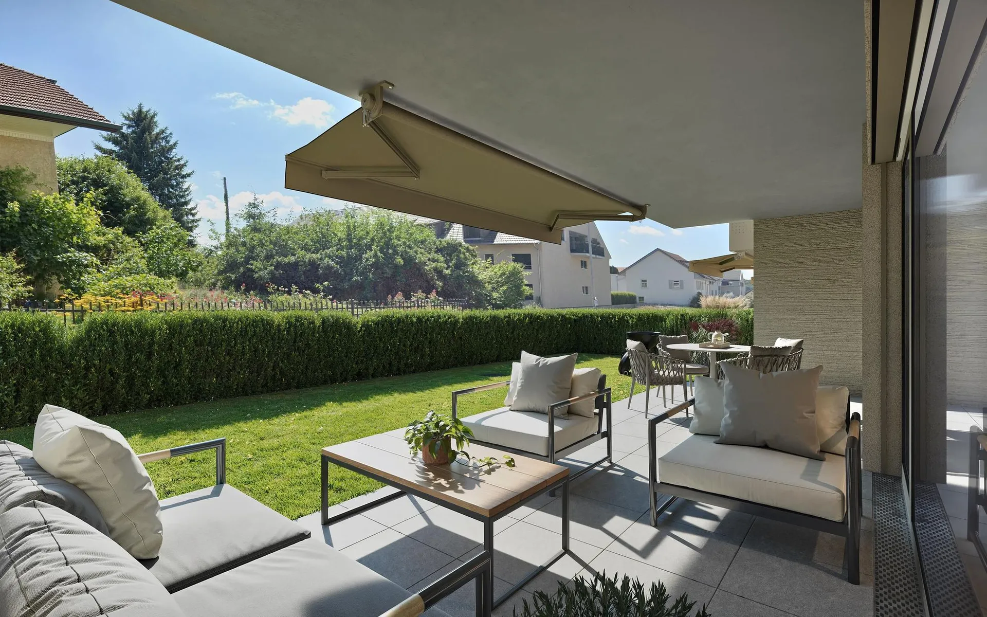 Moderne 3.5-Zimmer Gartenwohnung in Stüsslingen