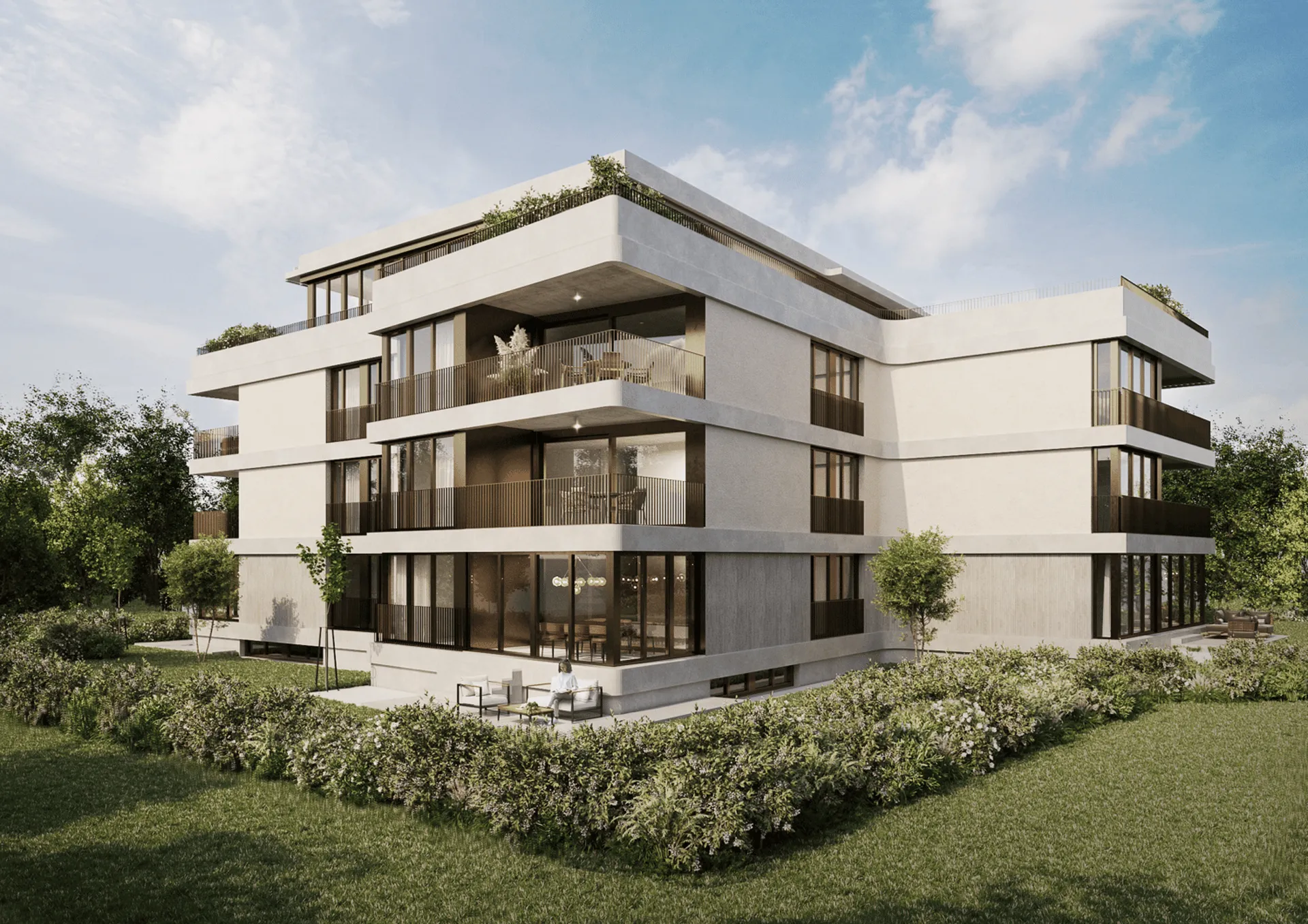 Maisonettewohnung mit grossem Garten und grosszügigem Sockelgeschoss