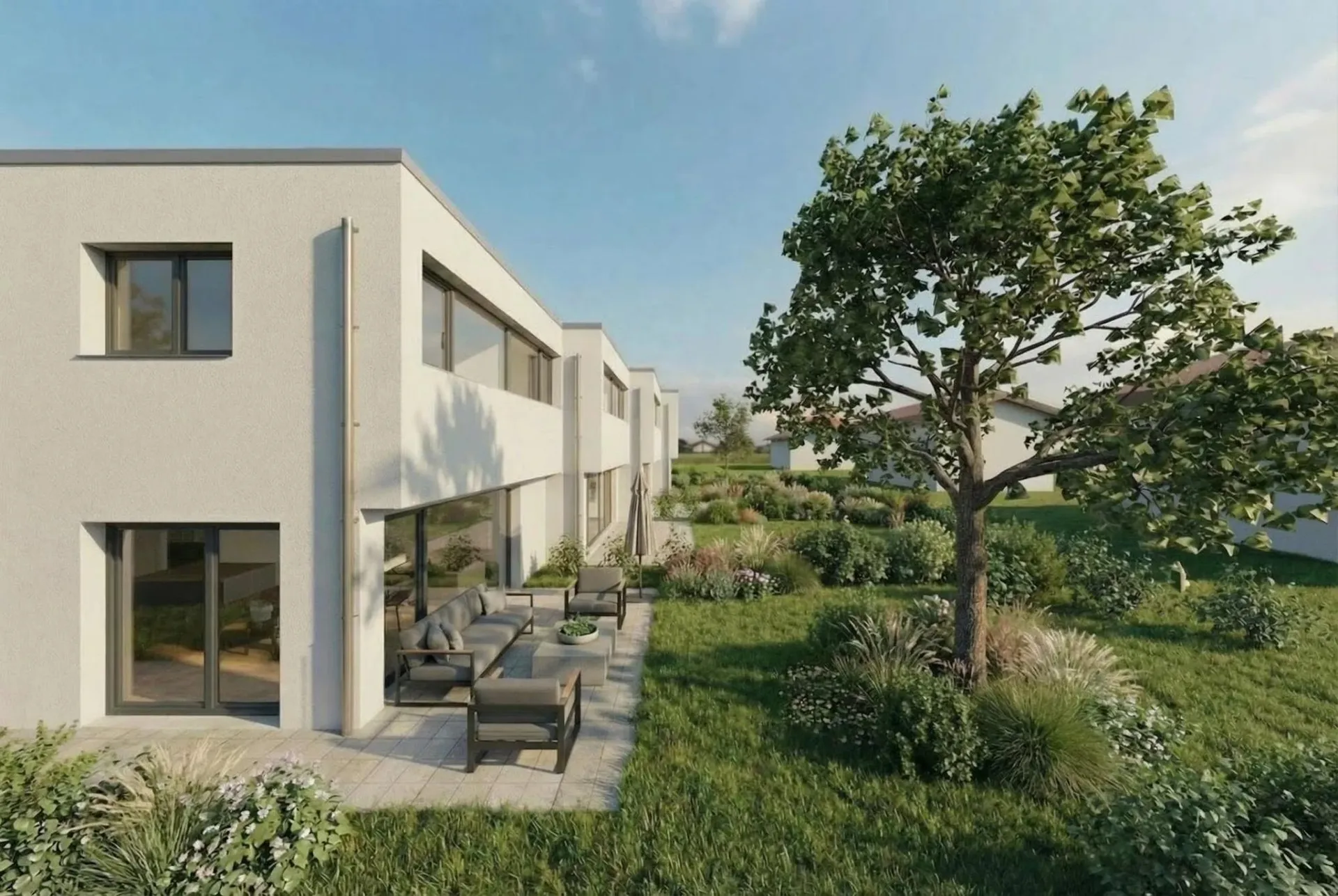 Conthey - Promotion de 4 villas mitoyennes spacieuses 5.5 pièces avec deux places de parc