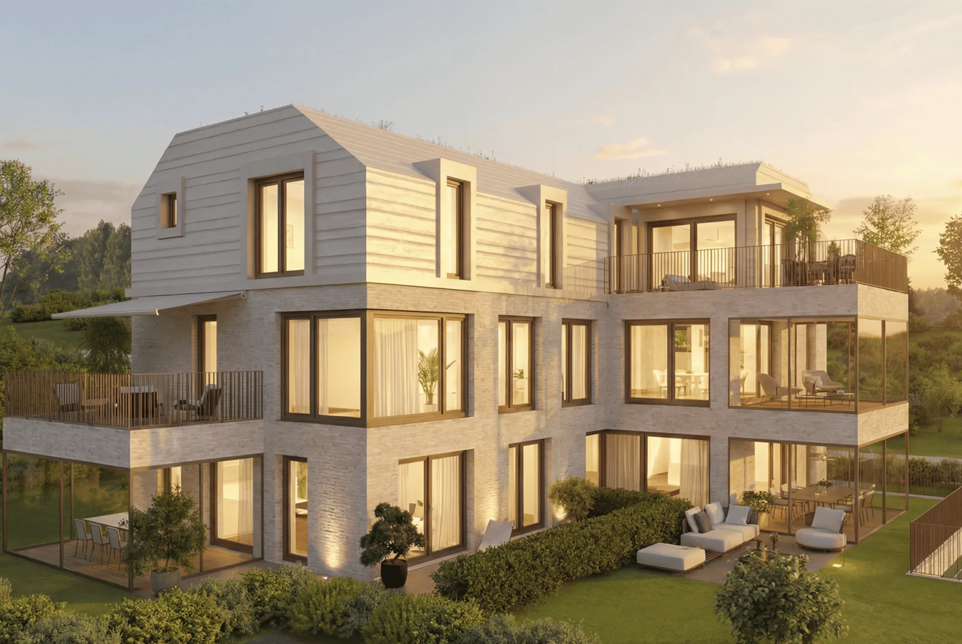 Luxuriöse 3.5-Zimmer Attikawohnung im Neubau mit architektonischer Eleganz + exklusiver Dachterrasse