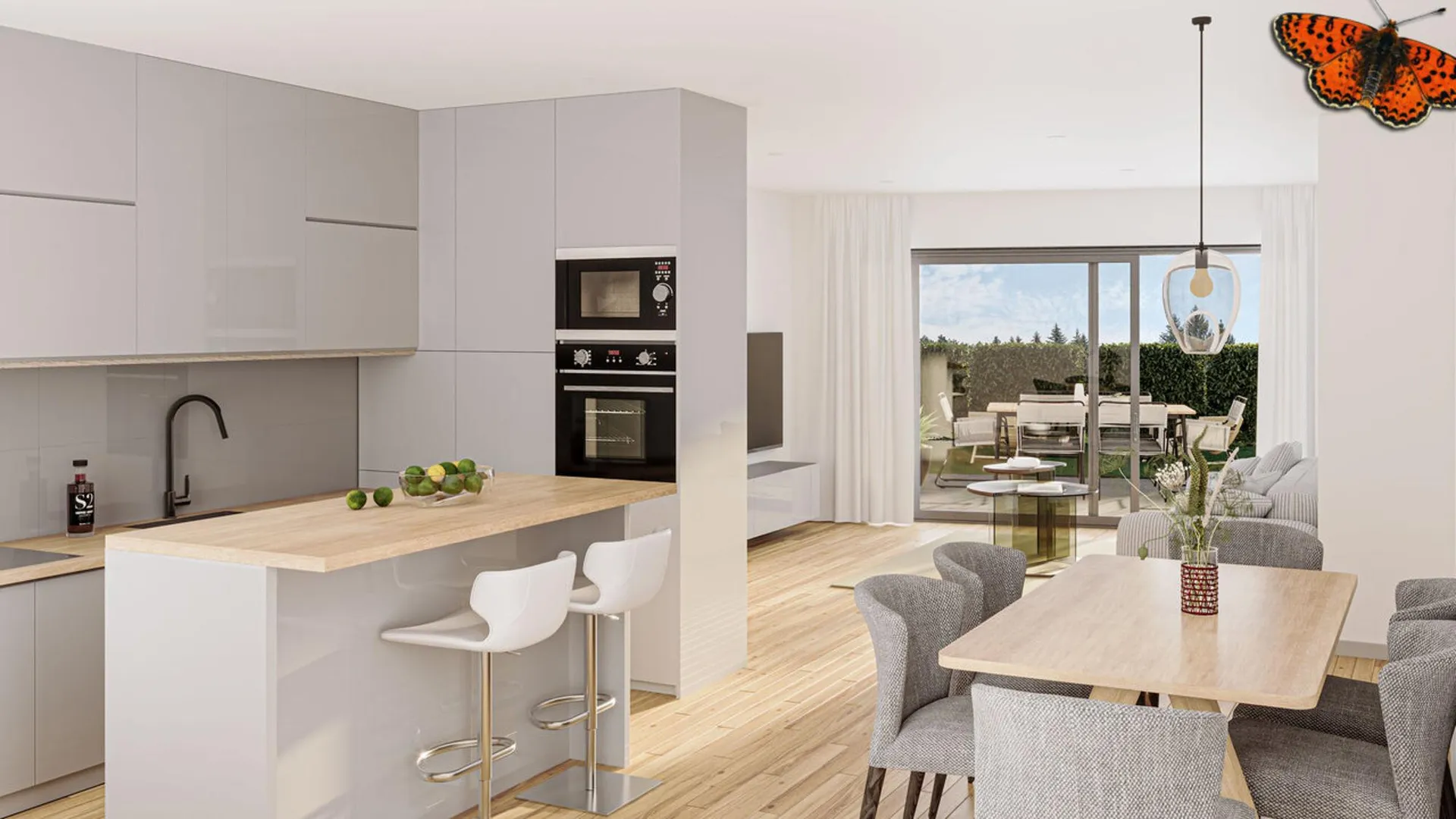 Maison neuve de 3,5 pièces au centre d'Épendes