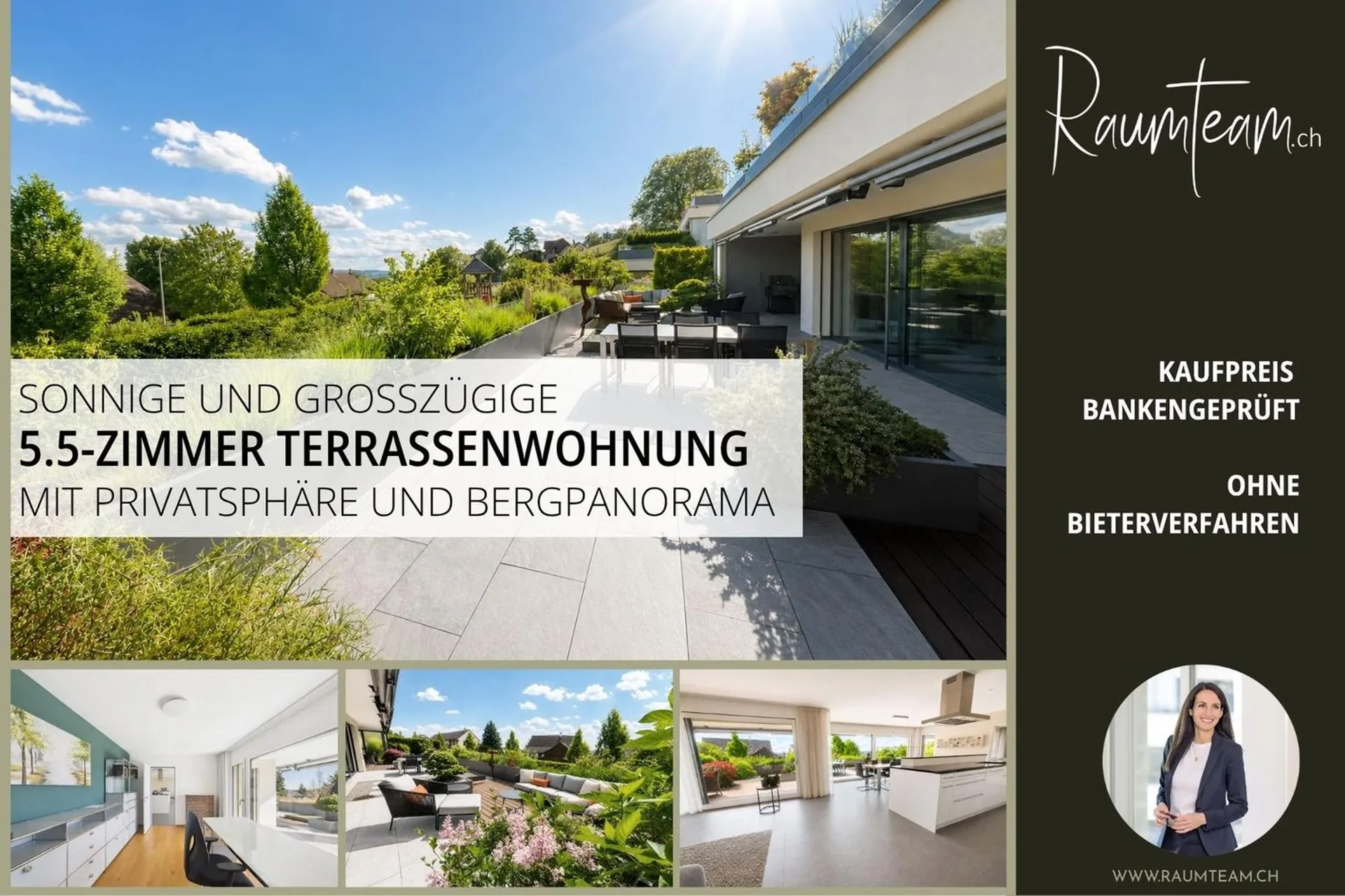 Traumhafte, sonnige Terrassenwohnung mit Bergblick