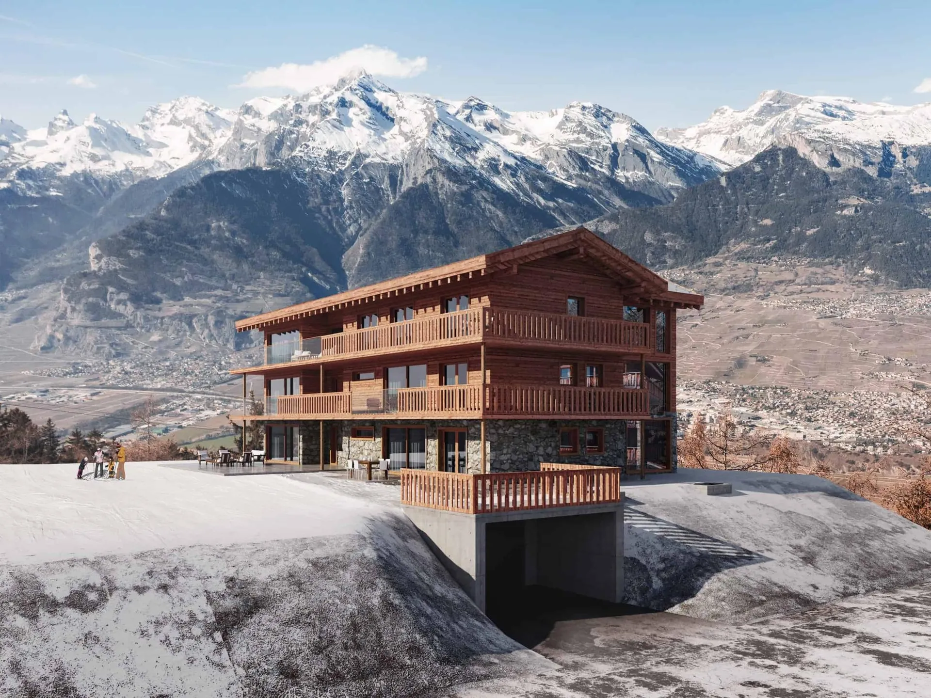 Appartement neuf  de haut standing ski in ski out à Veysonnaz en rez