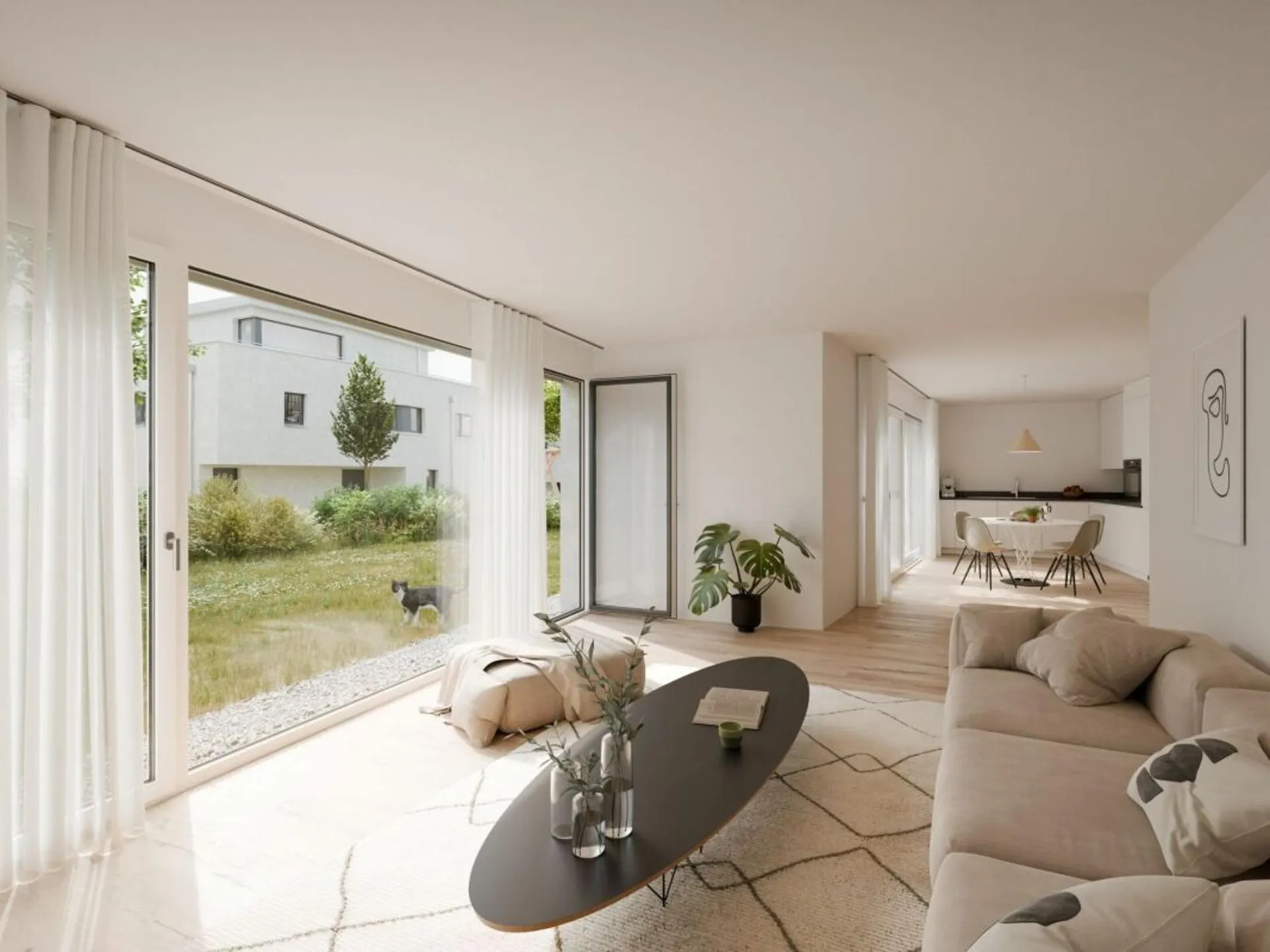 Promotion "Les Capites" - Bevaix - Duplex de 5.5 pièces avec terrasse au rez et cour anglaise