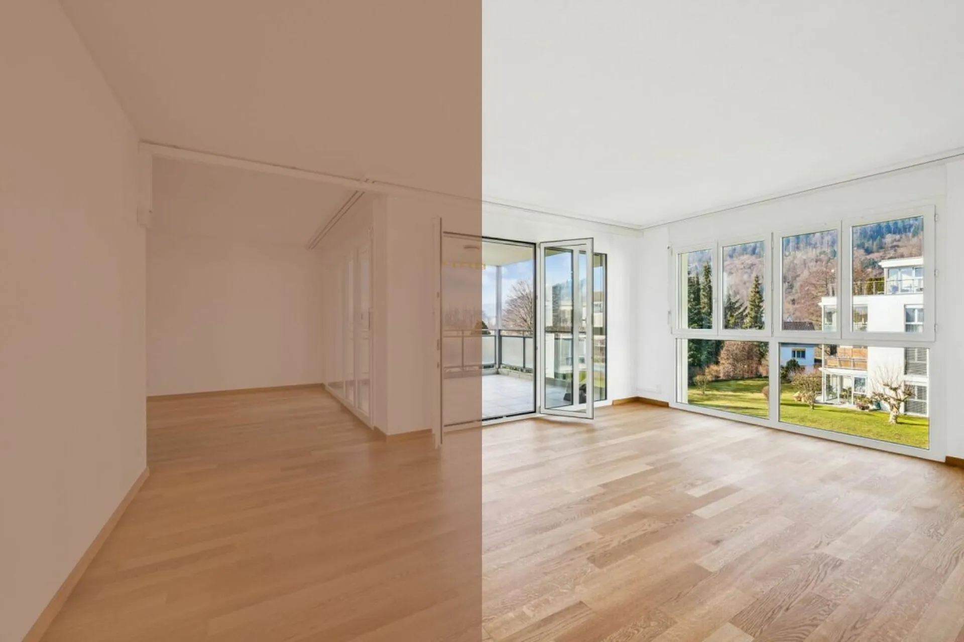Attraktive 4.5-Zimmer-Etagenwohnung mit Balkon und Weitsicht ins Grüne