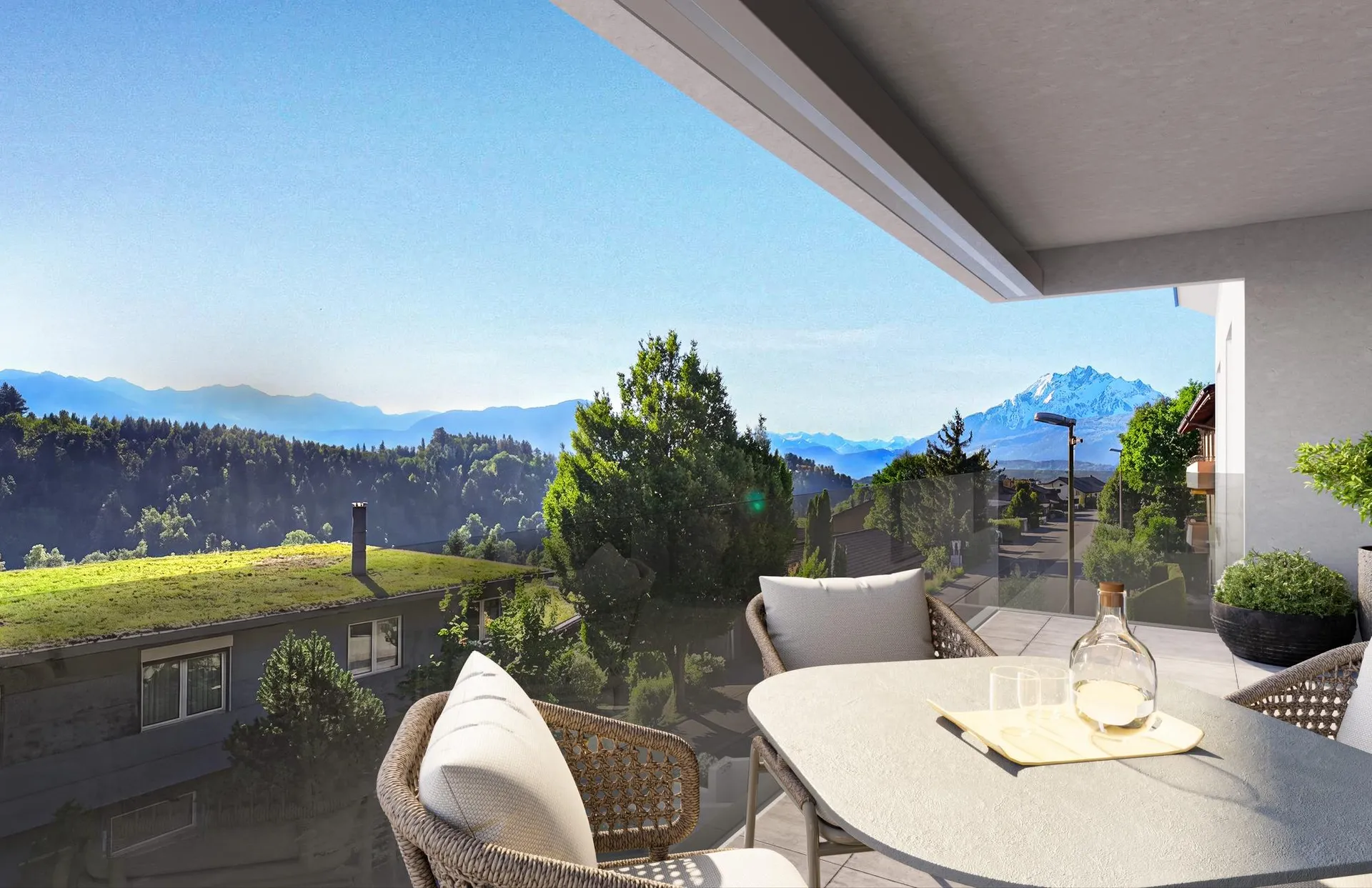 Hochwertige Neubauwohnung mit Blick ins Grüne