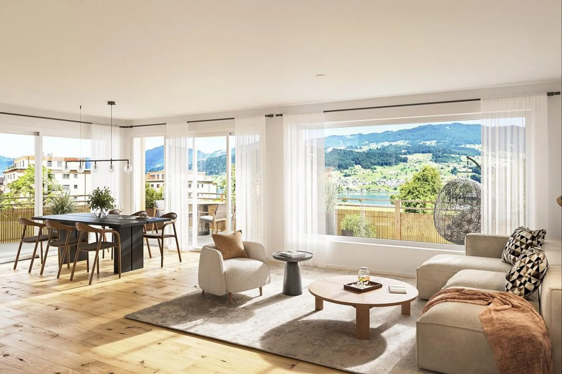 4.5-Zimmer-Neubauwohnung mit See- und Bergsicht